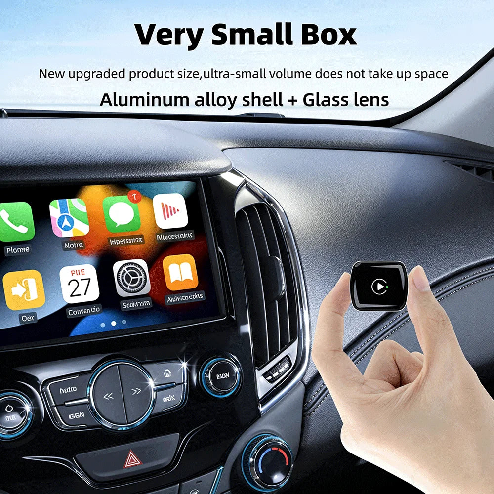 Wireless CarPlay Adapter 2026 Upgrade, Plug and Play, No Latency, Converts Factory Wired to Wireless, Compatible with iPhone 6+