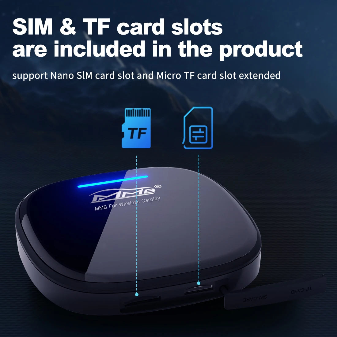 MMB Max Android13 Wireless CarPlay AI Box Wireless Android Auto QCM6125 8-Cores BT5.2 GPS for BYD Seallion DENZA D9 Polestar 4