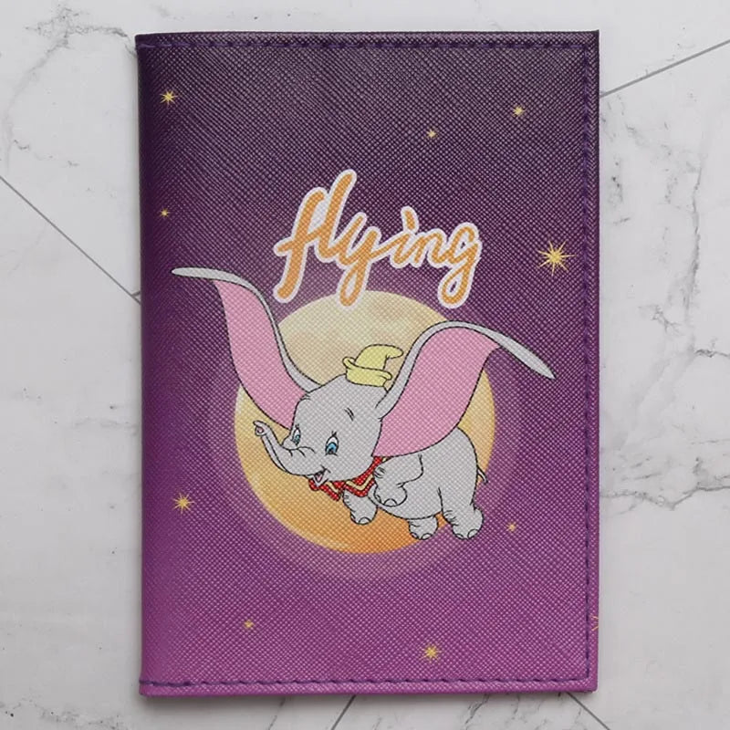 Cartoon Travel Accessories Disney Mickey Princess Passport Holder PU Leather Women Travel Passport Cover Case Card ID Holders