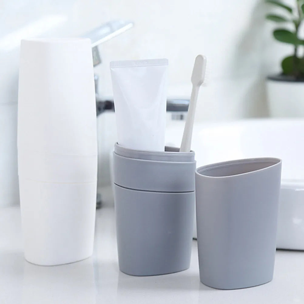 2 Pcs Toothbrush Box Portable Set Holder Case Travel Holders for Protectors Container