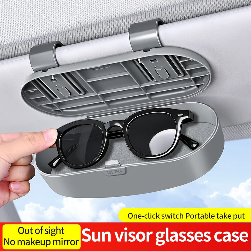 Auto Car Glasses Box Portable Car Sunglasses Holder In The Car Driving Glasses Holder Eyeglass Case Sun Visor Car Lenses Holder