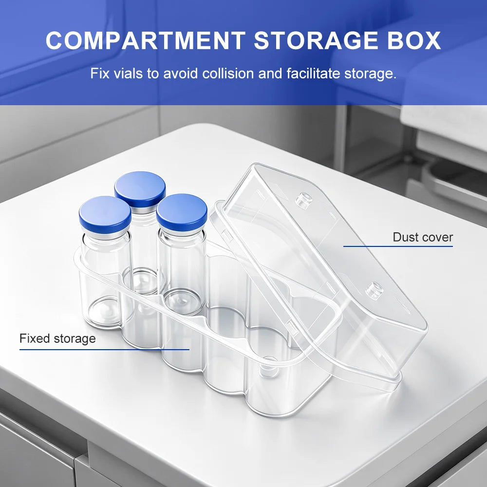 3/5/7/10ml Glass Vials for Injections,Thickened Sterile Empty Vials Sealed with Rubber Stopper for Injections with Sealed Cap