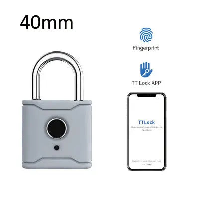 Waterproof Travel Portable Security TTlock App Keyless Biometric Padlock With Fingerprint Reader