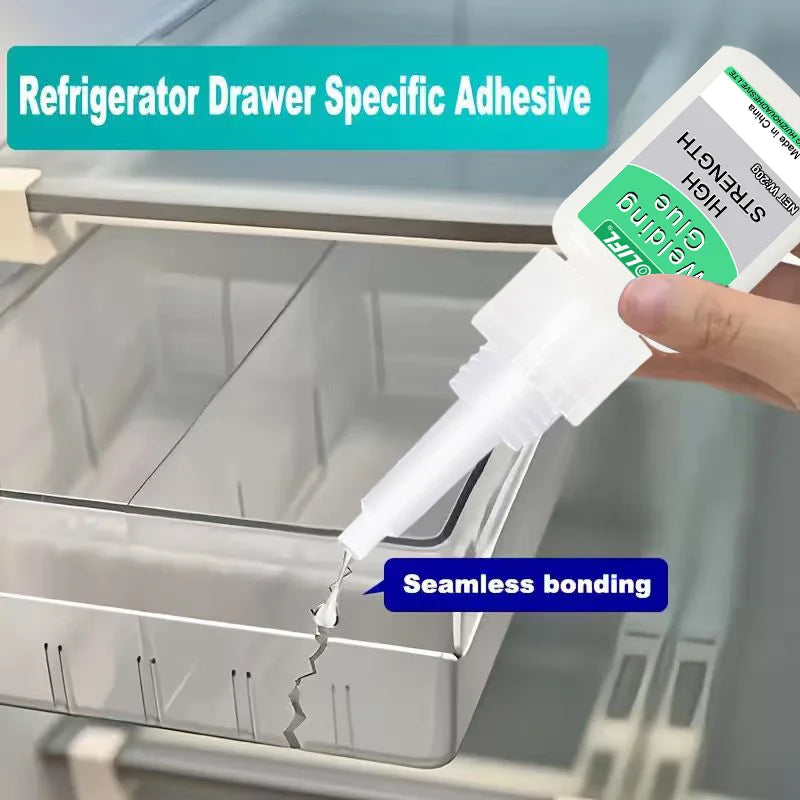 LOOLIFL High-Strength Refrigerator Welding Adhesive Universal Transparent Instant Super Adhesive for Seamless Repair Oily Surfac