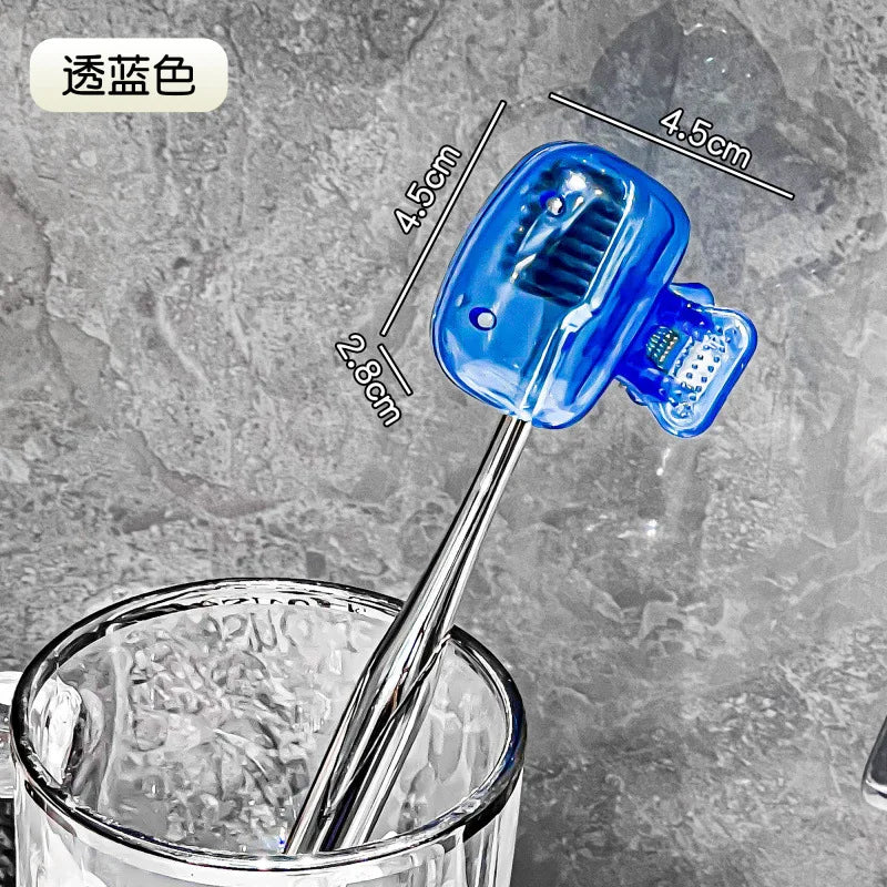 2Pcs Travel Toothbrush Head Covers Toothbrush Protector Cap Brush Pod Case Protective Portable Plastic Clip For Household Travel