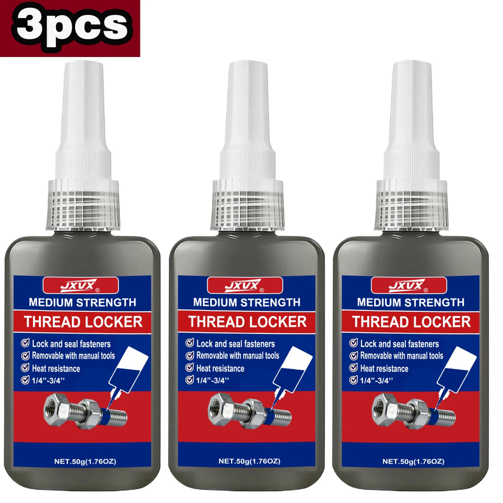 243/271 Medium Strength To High Threadlocker Blue  Red Threadlocker Adhesive Thread Locker Blue Screw Glue Agent Anaerobic Glue Anti-Loose 50ml.