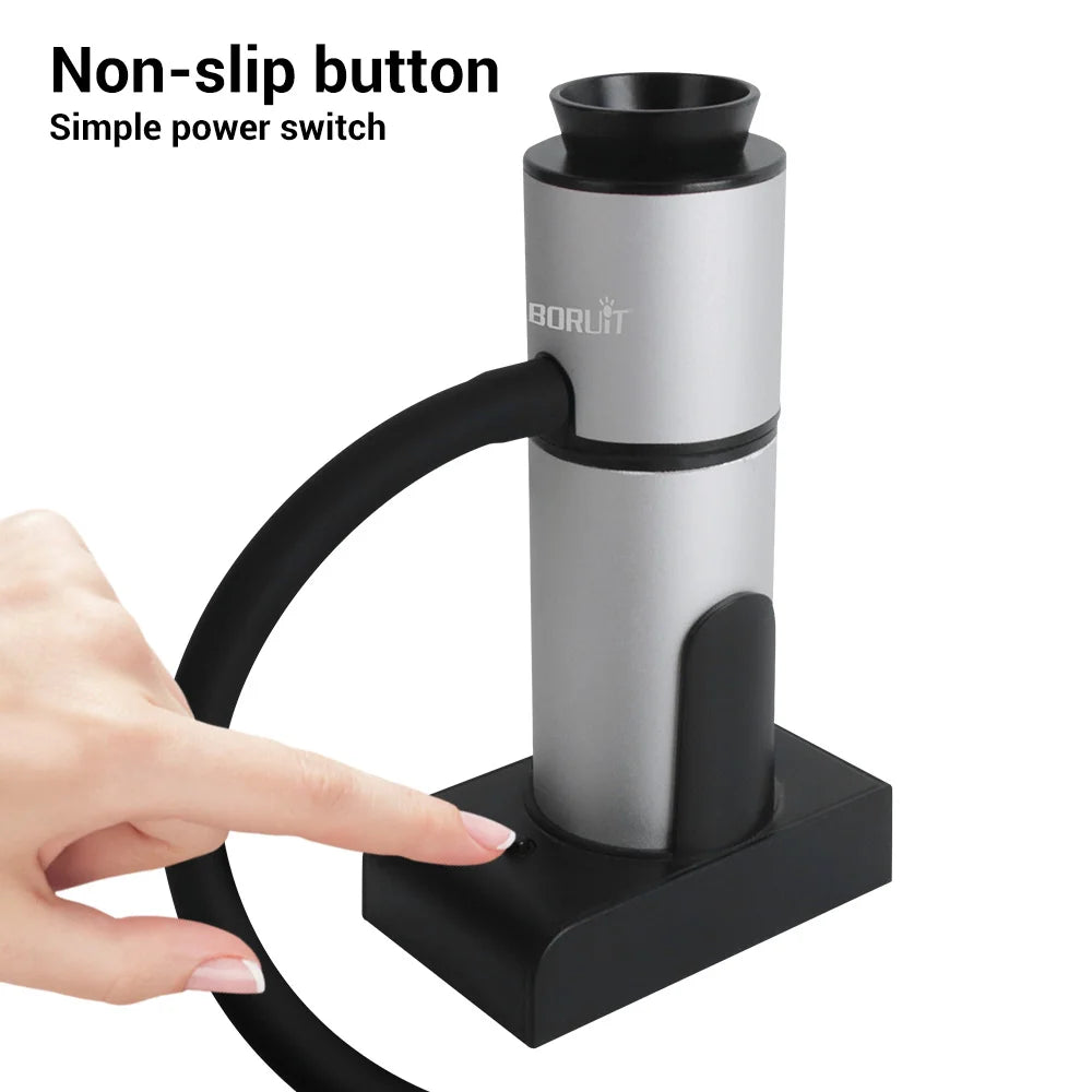 BORUiT Portable Molecular Cuisine Smoking Gun Smoke Infuser Food Cold Smoke Generator Meat Burn Smokehouse Cooking for BBQ Grill