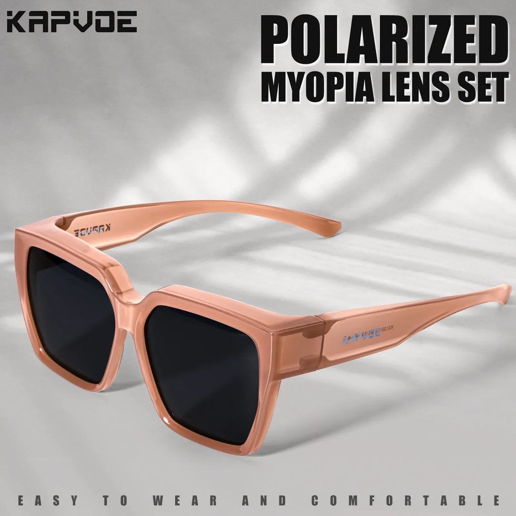 Kapvoe Fitover Sunglasses Polarized Oversized Driving Shades Square Over Sunglasses Men Cycling Glasses Fishing Bicycle Goggles