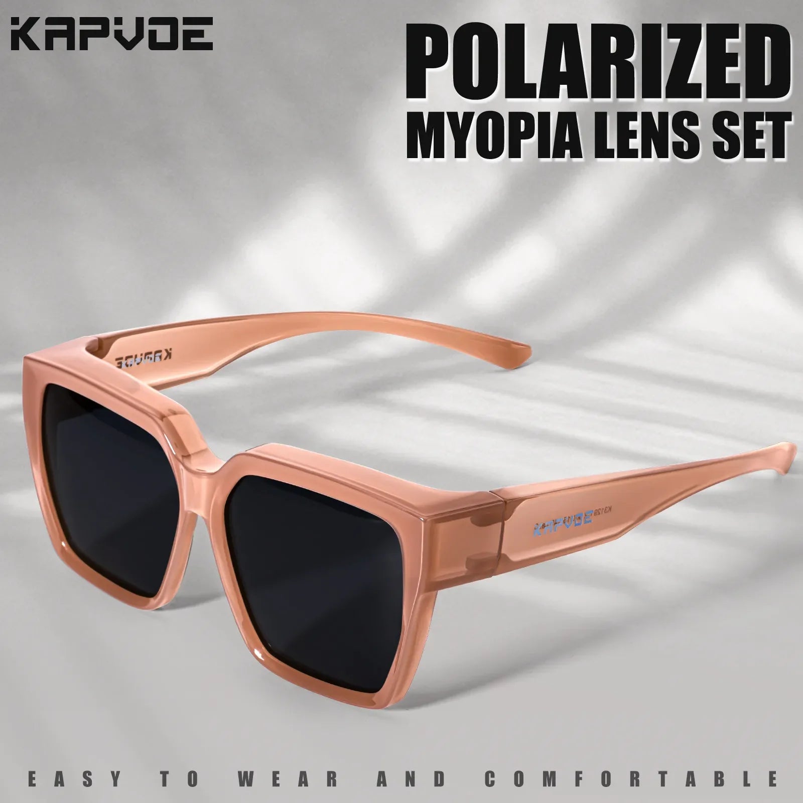 Kapvoe Fitover Sunglasses Polarized Oversized Driving Shades Square Over Sunglasses Men Cycling Glasses Fishing Bicycle Goggles