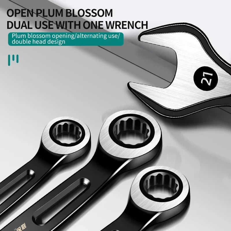 6mm-22mm Combination Wrench Dual-purpose Wrench Labor-saving Anti Slip Metric Universal Spanner For Car Repair Hand Tool