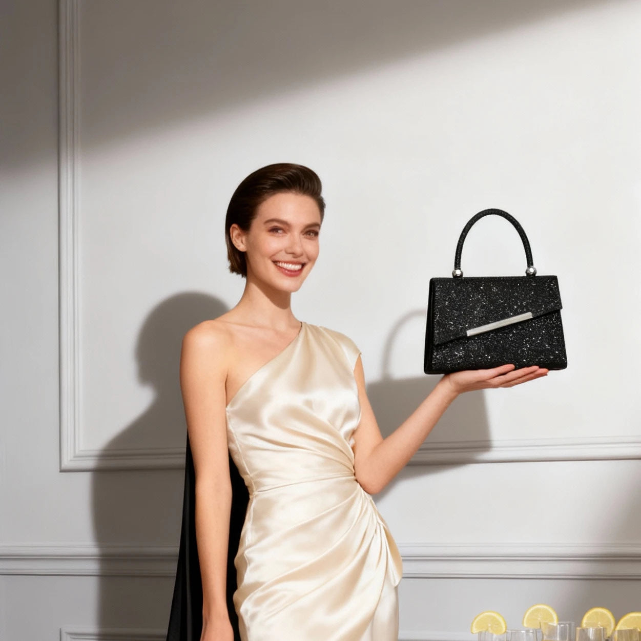 New style high-visibility sequined evening party handbag - Elegant and exclusive small shoulder bag for formal events