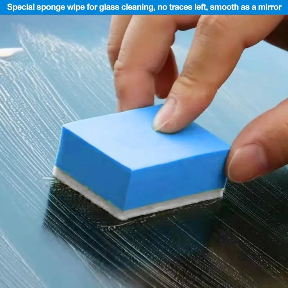Car Glass Oil Film Cleaning Sponge Wiper Polishing Sponges Car Windshield Wool Felt Brush Oil Removal Tools
