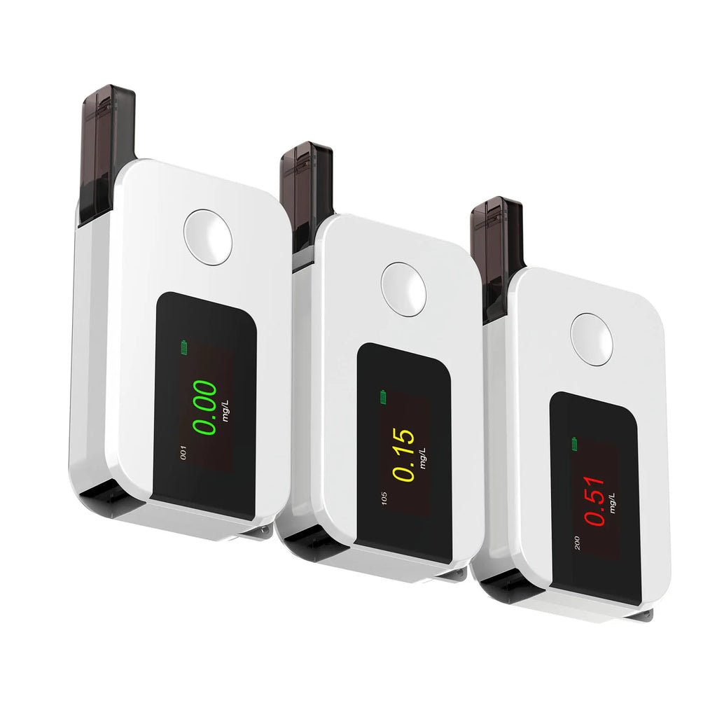 High-Precision Breathalyzer 0.400% BAC Accuracy Alcohol Detector Meter Fuel Cell Sensor Blowing Alcohols Meter For Drunk Driving