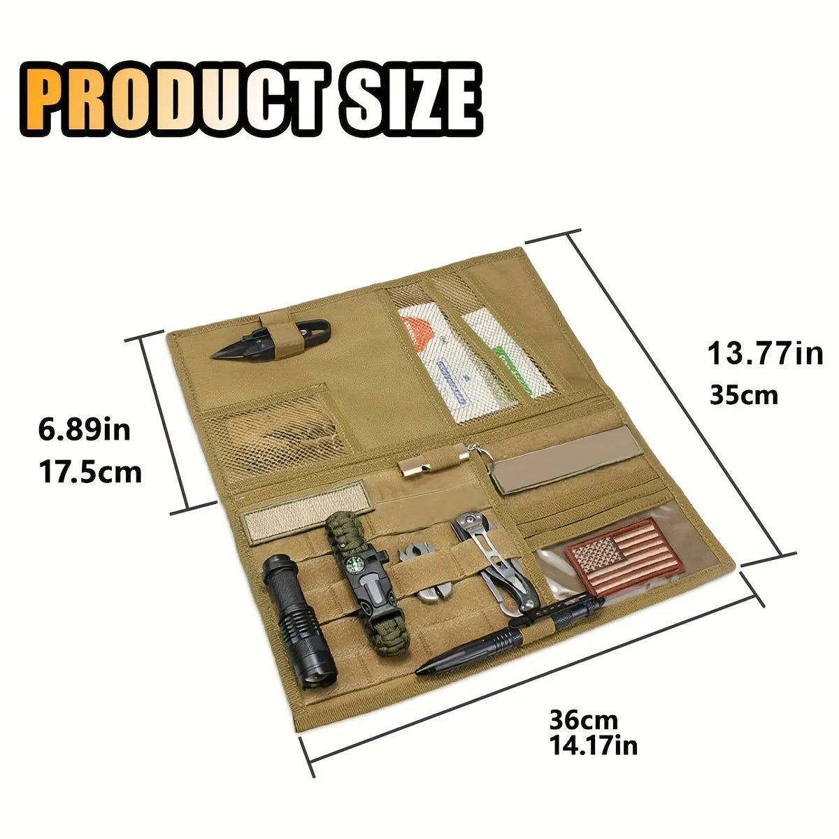 Car Sun Visor Storage Bag Double-Sided Storage, Tactical Army Outdoor Design, Perfect for Pickup Trucks & Large Vehicles
