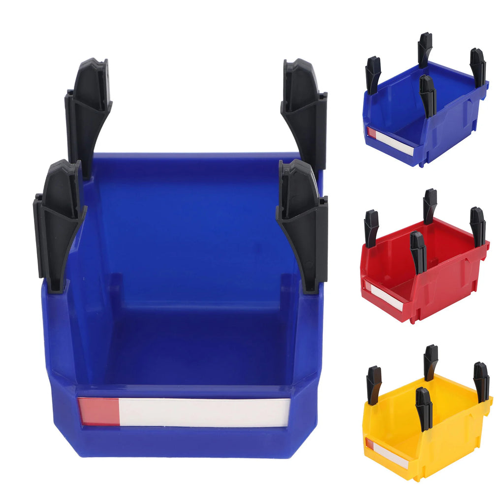 Stackable Shop Tool Bin Inclined Mouth Thickened Waterproof Wear Resistant PP Plastic Parts Storage Rack with Stands for Screws