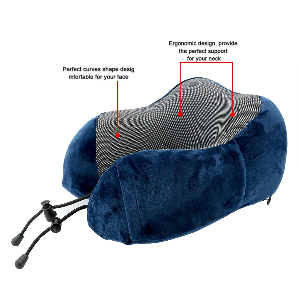 U Shaped Neck Cervical Airplane Pillow Soft Travel Pillow Travel Healthcare Neck Cushion Memory Foam