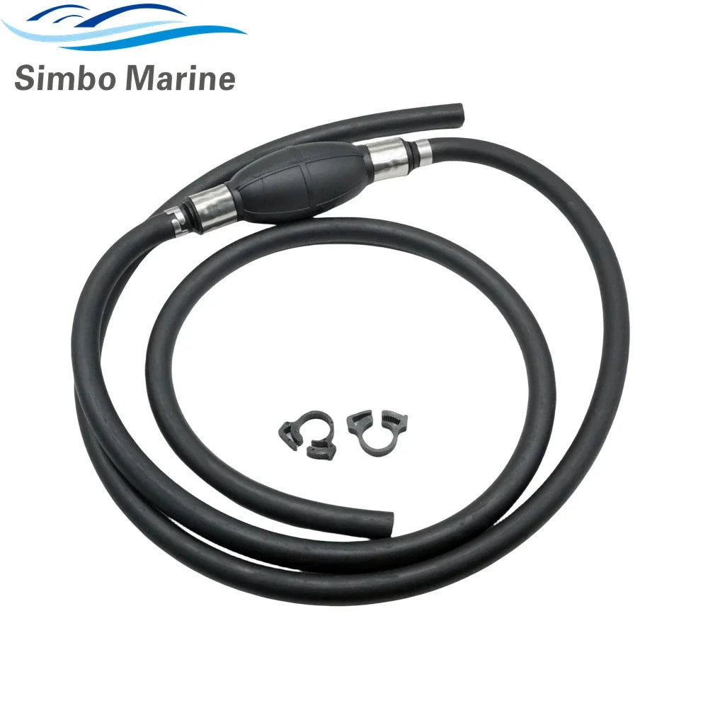3/8" Marine Outboard Boat Motor Fuel Gas Hose Line Assembly with Primer Bulb