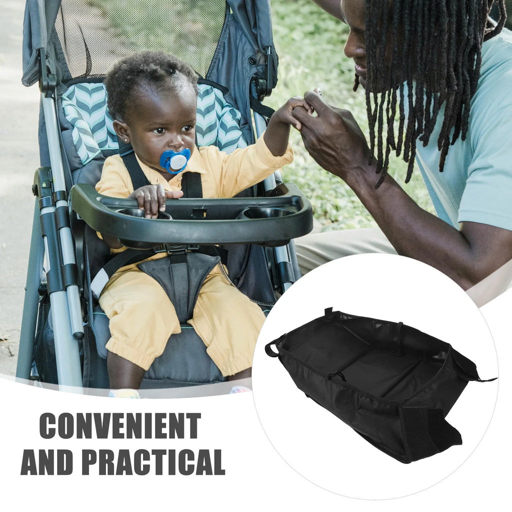 Heavy Duty Stroller Bottom Basket Organizer Bag with Waterproof Material Large Storage for Baby Essentials Easy Access on Family