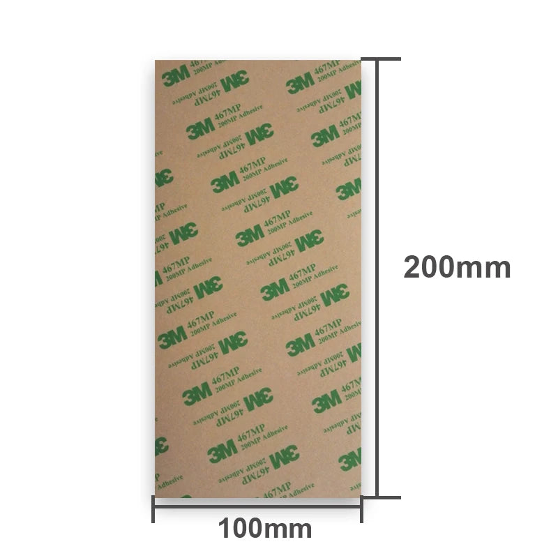 100x200mm 3M 467MP 200MP Adhesive Film Sticky Transfer Tape High Temperature Resist up to 204C, for Phone PC Repair Thermal Pads