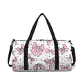 Pink Butterfly Large Capacity Luggage Bag for Boy/Girls Best Gifts 2D Cartoon Travel Duffels for Children Outdoor Fitness Bag