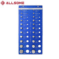 Nut and Bolt Thread Checker Set 22 Thread Identifier Gauge Inch Metric Size Precise Screw Size and Thread Gauge Measuring Tool