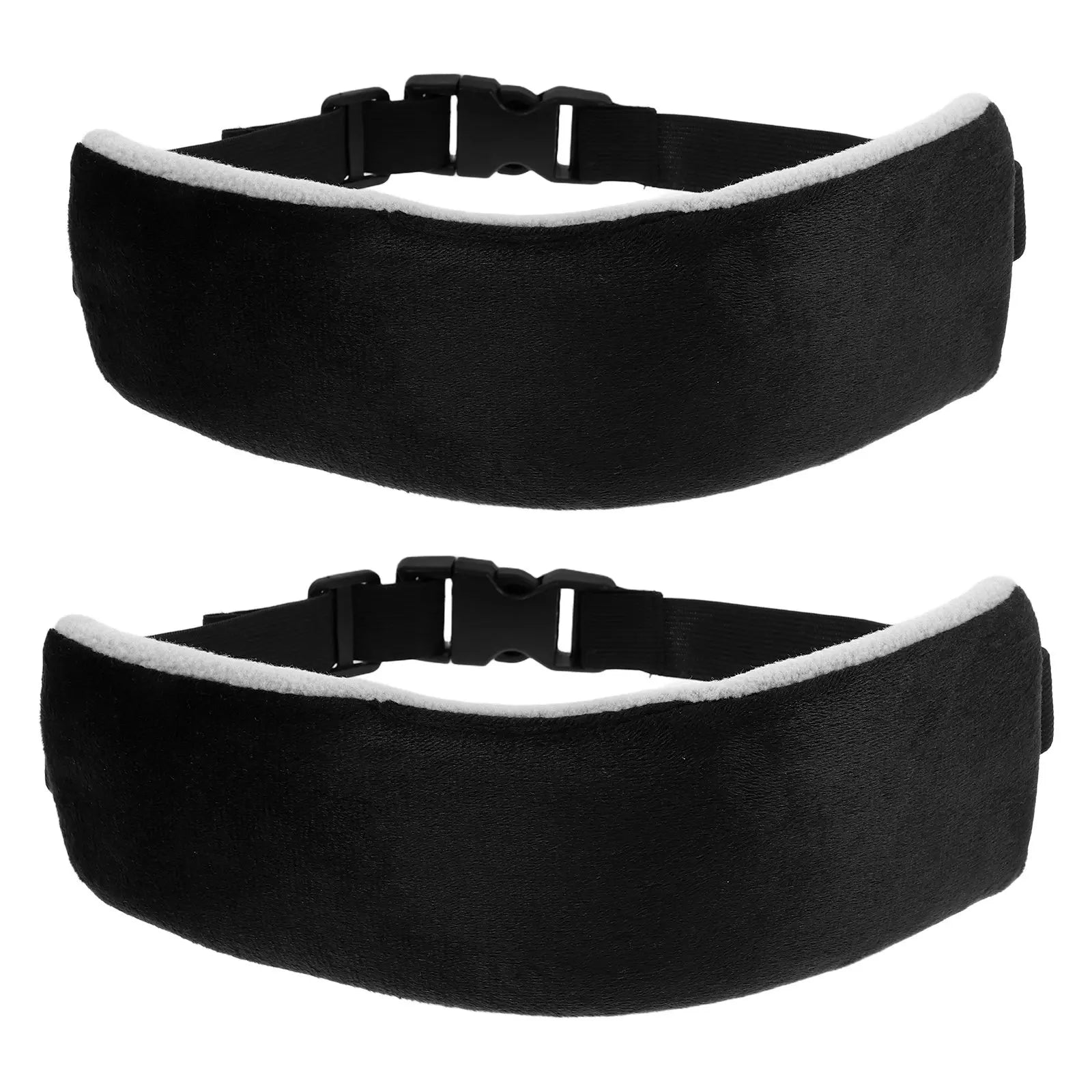 2Pcs Adjustable Soft Airplane Headrest Band Comfortable Plane Sleeping Head Holder Car Seat Support