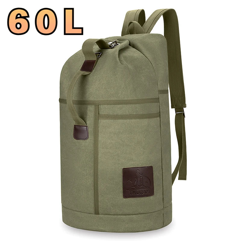 30L/60L Outdoor Sports Bag  Rucksack Canvas Backpacks  School Bag Hiking Travel Backpacks Bucket Bag