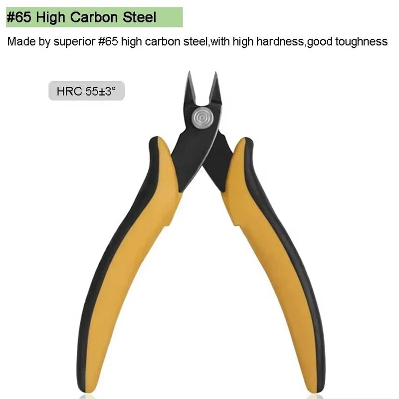 JUSTINLAU Mini Wire Cutter Diagonal Pliers Small Cutter Electronic Pliers Wires Insulating Rubber Handle Model Hand Tools DIY