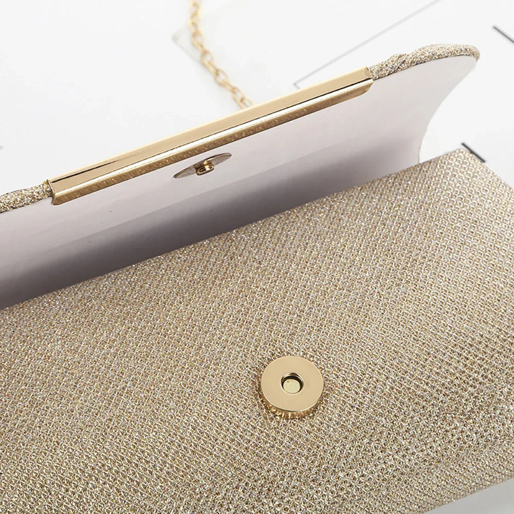 Women Evening Clutch Bag Female Crystal Day Clutch Wedding Purse Party Banquet Black Gold Silver Clutches Bag Sequin Shoulder
