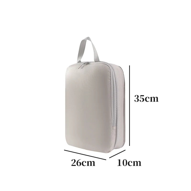 4-Piece Set Travel Clothing Storage Bags Compression Bags Expandable Travel Organizer for Clothing Toiletries Suitcase Organize