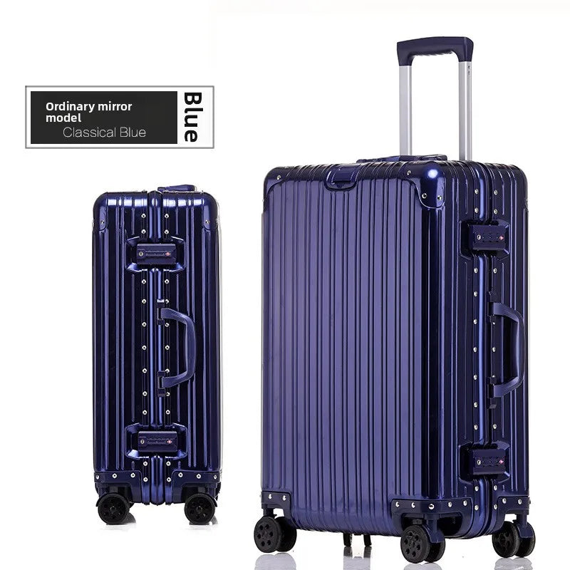 KLQDZMS High Quality All Aluminum Magnesium Alloy Luggage Large Capacity Travel Suitcase 20 Inch Boarding Business Luggage Bag