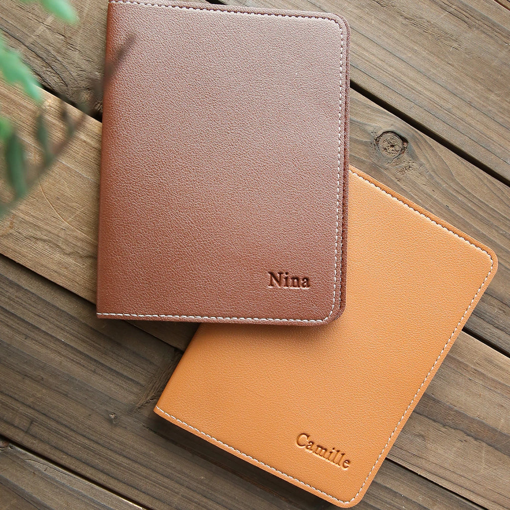 1PCS Custom Name Passport Holder Personalized Leather Passport Cove Customized Travel Accessories Handmade Gifts For Friends