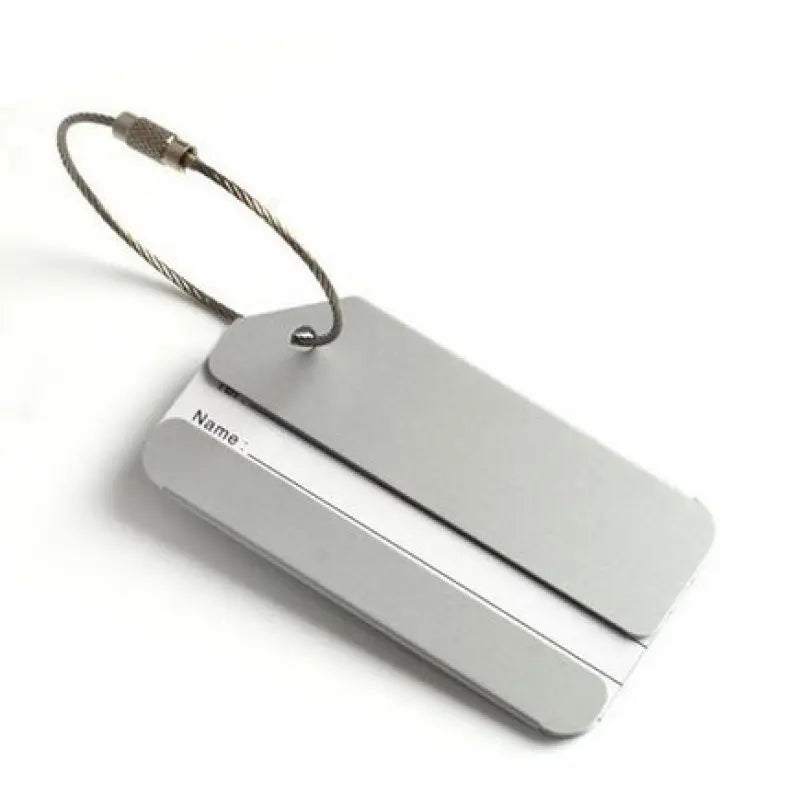 1PC Aluminium Metal Travel Accessories Luggage Baggage Suitcase Backpack Bags Address Tags Name Label Holder for Women Men