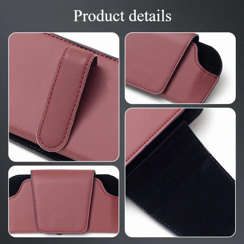 Universal Magnetic Car Sunglasses Holder Super Fiber Leather Case Auto Sun Visor Glasses Box Clip Fastener Eyeglasses Storage