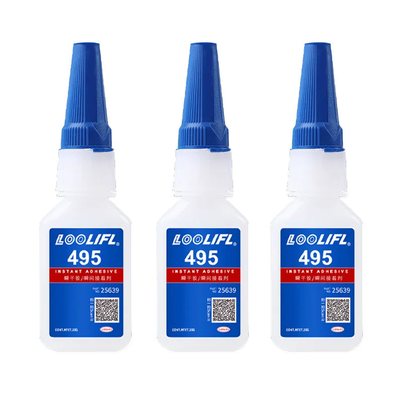 1-5pcs, LOOLIFL, 20g upgraded version 495, super glue, industrial strength, metal strong adhesive, transparent, stable,
