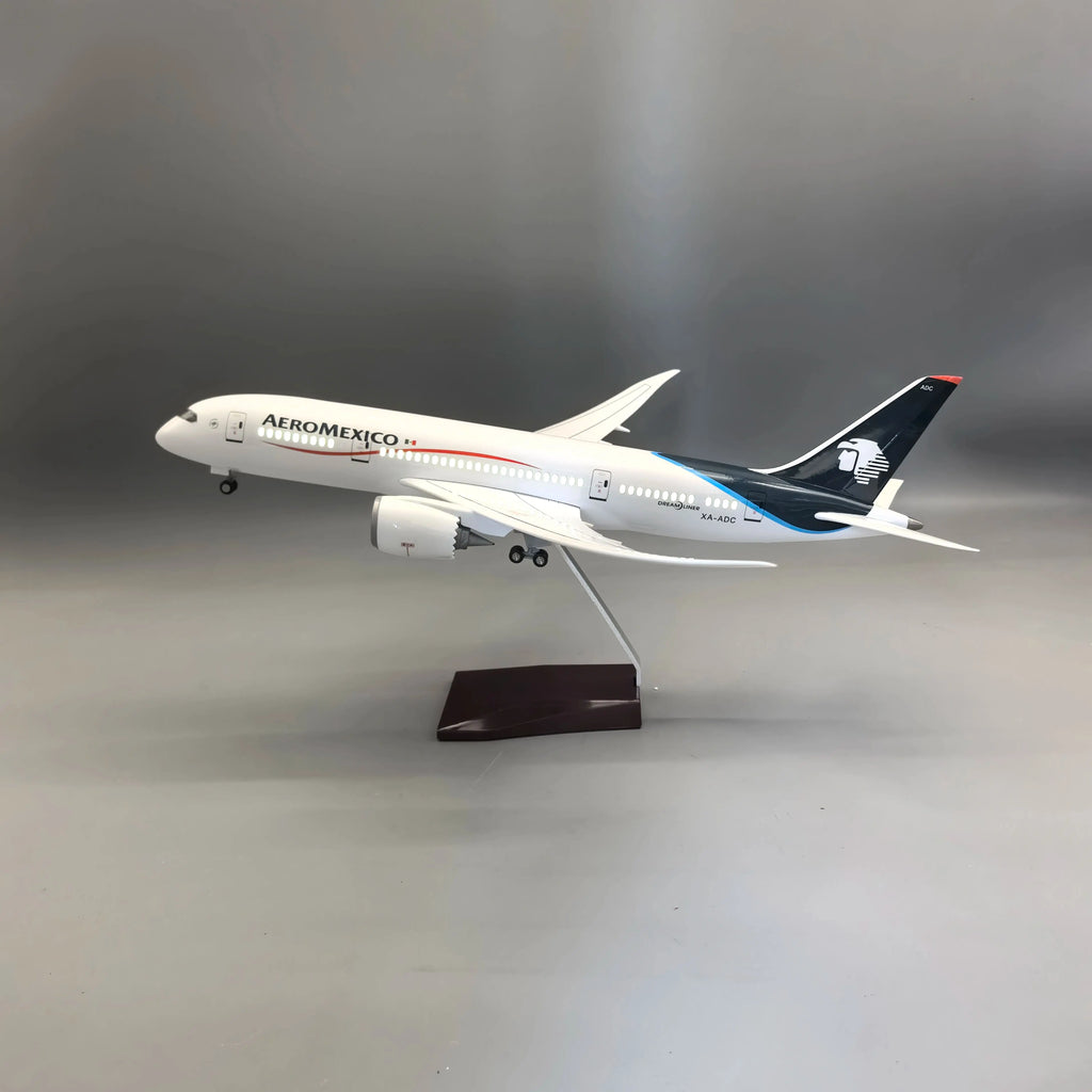 New 43cm Aeromexico B787 Airplane Model Toy Kit For 787 Resin Diecast Plane Model with Stand for Collections Displays Gift