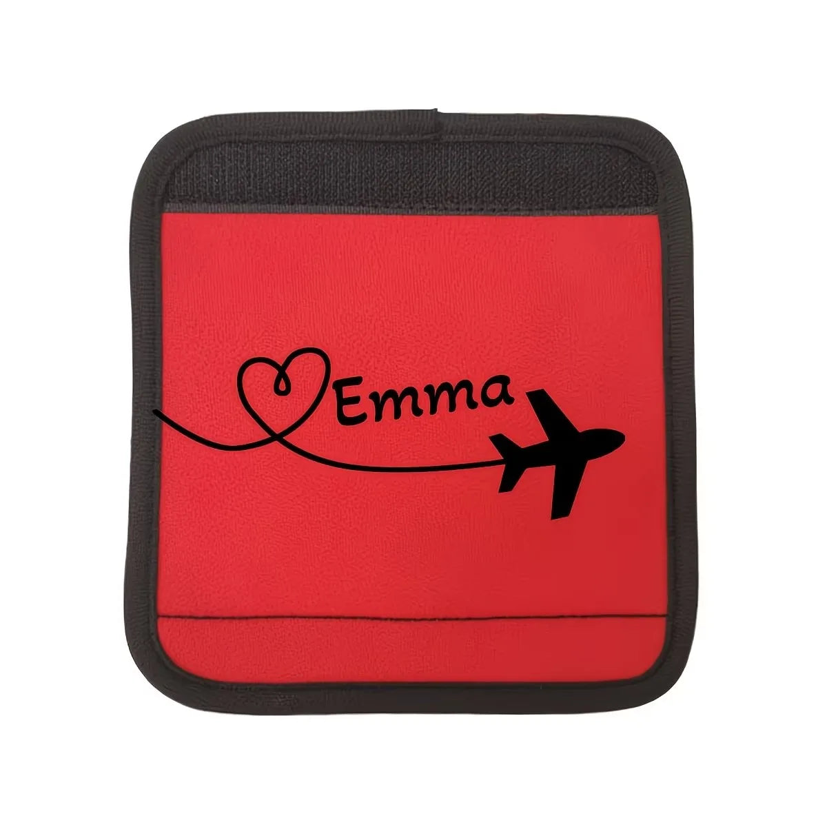 Custom Cover, Airplane Heart-Shaped Pattern Luggage Pole Cover, Custom Text Luggage Pole Cover, Personalized Holiday Gift