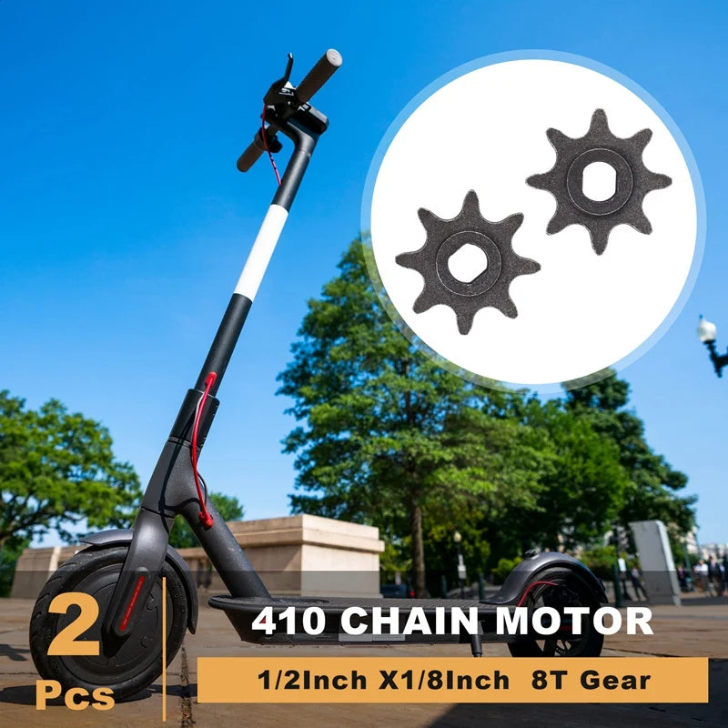 Electric Scooter 8 Tooth Sprocket 410 Chain Motor 1/2Inch X1/8Inch Engine Chain Pinion 8T Gear For MY1020 Motor