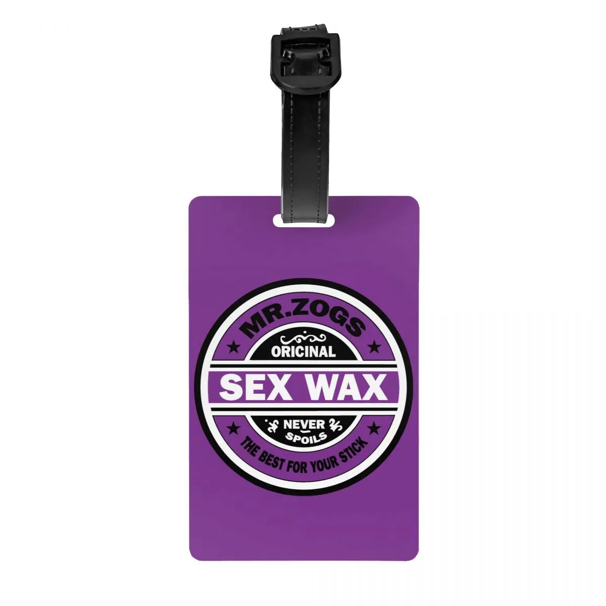Custom Mr Zogs Sex Wax Luggage Tag With Name Card Surfing Surf Gift Privacy Cover ID Label for Travel Bag Suitcase