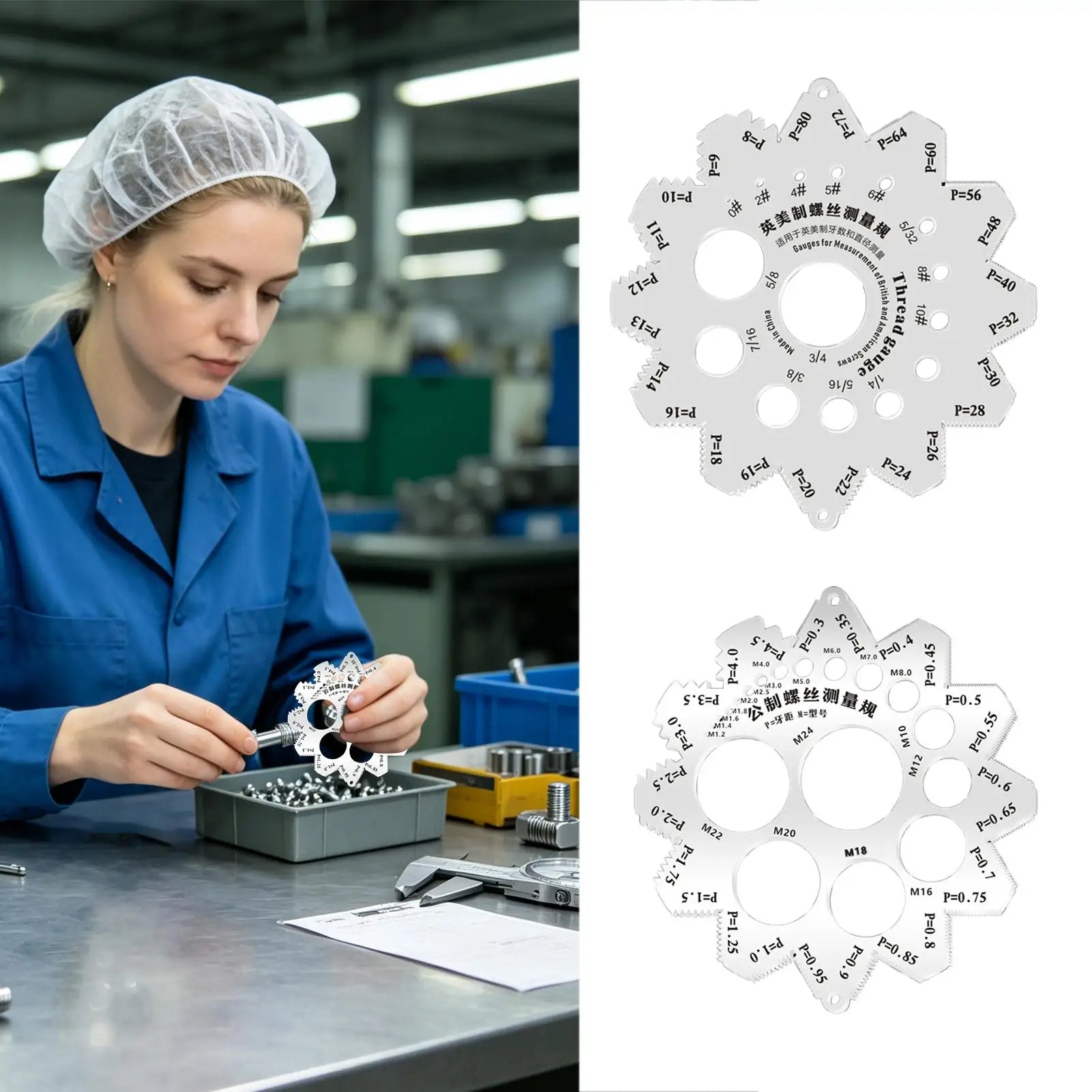 integrated forged thread pitch ruler made of stainless steel deliver precise measurement data for metric imperial us standard