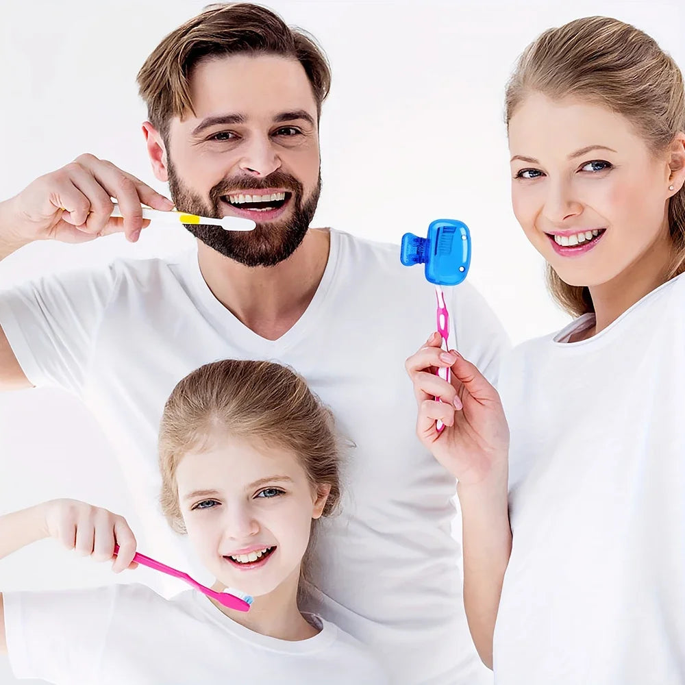 Travel Toothbrush Head Covers Toothbrush Protector Cap Brush Pod Case Protective Portable Plastic Clip For Household Travel