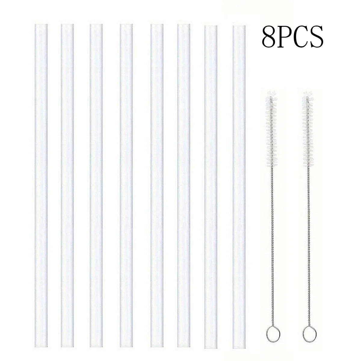 4/812pcs Replacement Straw Compatible for Stanley 20 oz 30 oz 40 oz Cup Tumbler, Clear Reusable Straws with Cleaning Brush