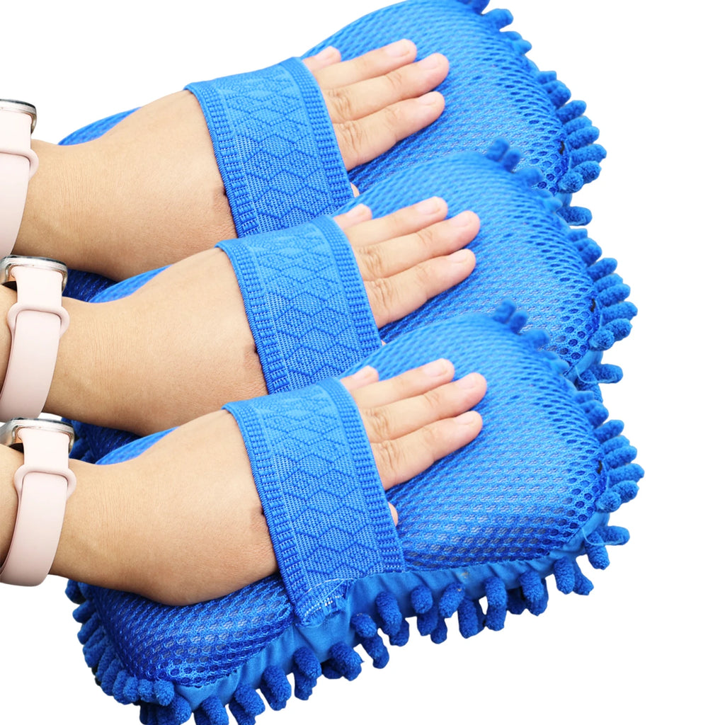 Microfiber Chenille Car Wash Sponge Scratch-Free Cleaning Brush Pad for Cars Motors Floors High Absorbency Durable Car Wash Tool