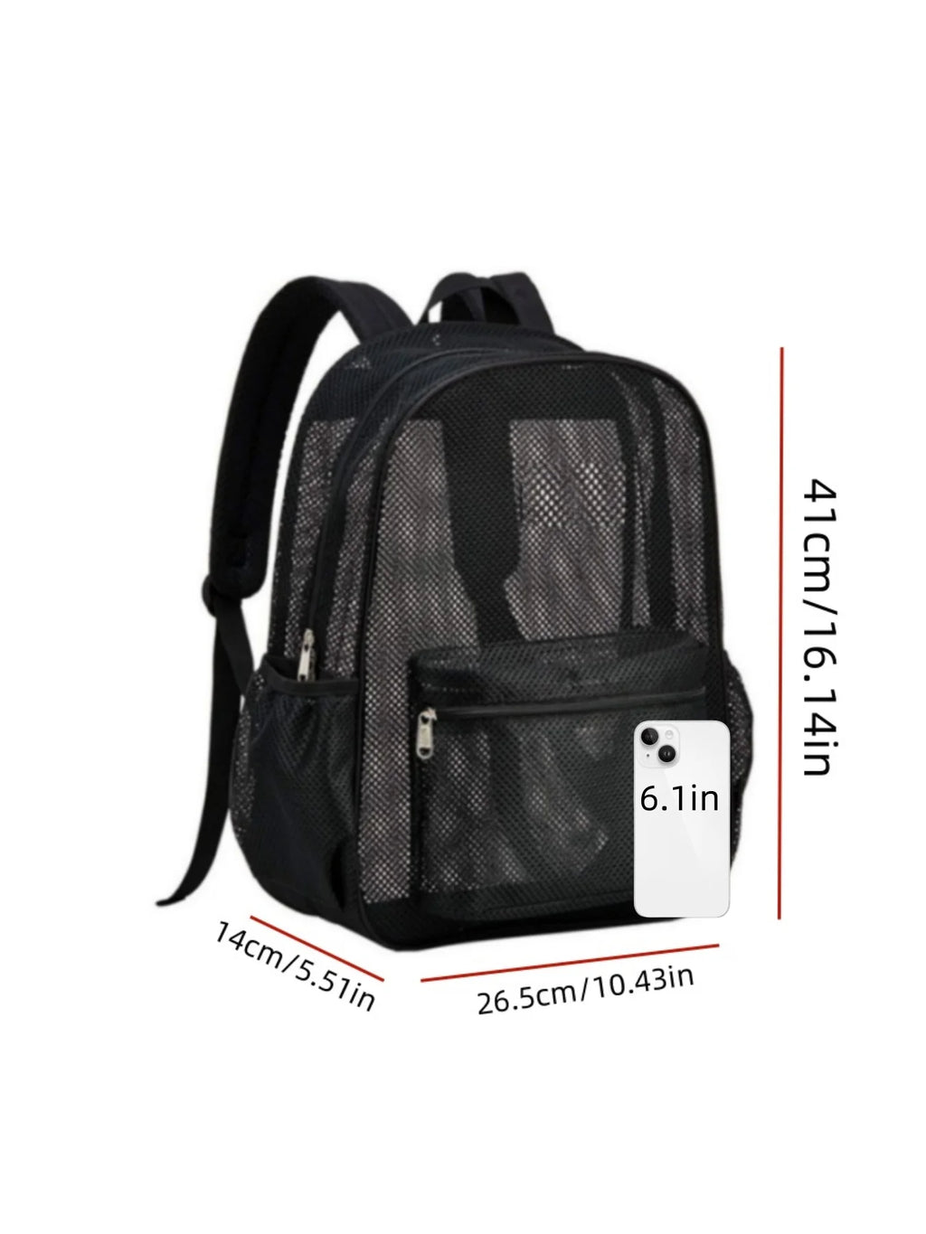 Women's Mesh Breathable Backpack Portable Hollow Casual Outdoor Travel Storage Bag