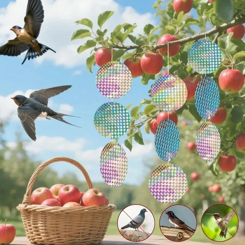100/20PC Self-adhesive Reflective Bird Repellent Patch Reflective Disc Anti Bird Flash Tape High Reflectors Scare Pigeons Device