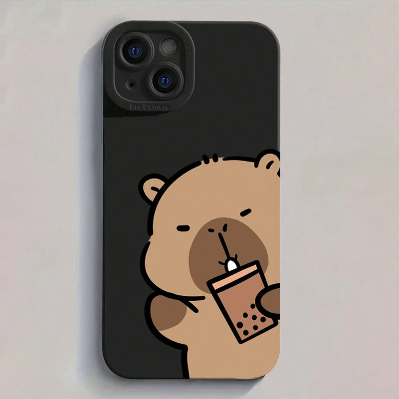 Cartoon Cute Capybara Phone Case For Samsung Galaxy S25 FE S24 S23 S22 Ultra Plus A16 A26 A36 A56 A55 A25 A35 A54 A34 A33 Cover