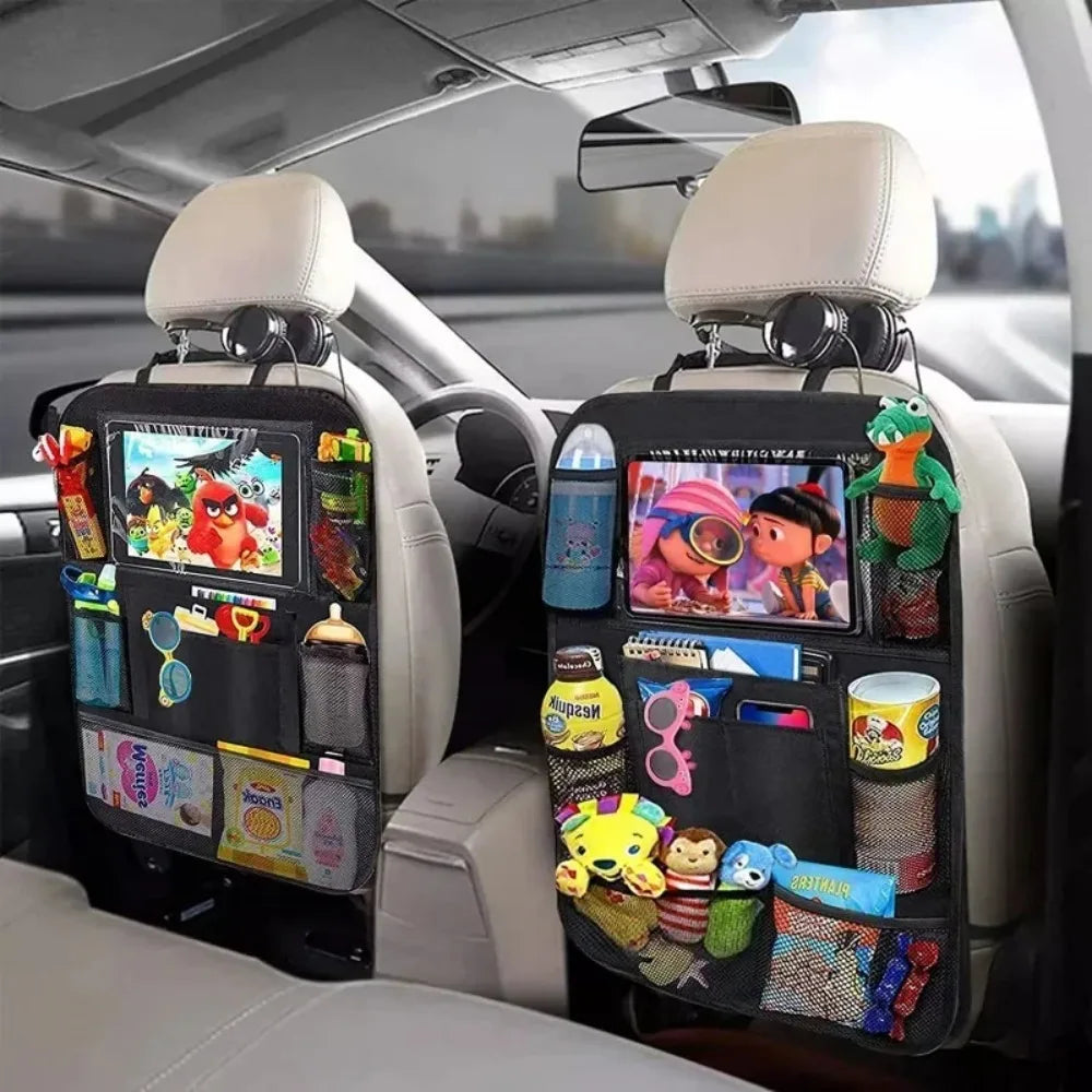 Car Backseat Organizer 9 Storage Pockets Seat Back Protectors Kick Mats for Kids Toddlers Accessories Car Seat back Storage
