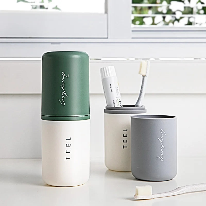 1pc Portable Toothbrush Holder Box Bathroom Accessories Toothpaste Box Outdoor Travel Camping Toothbrush Storage Organizer Case