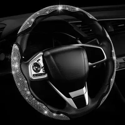 Popular diamond-encrusted steering wheel buckle, fashionable sports, butterfly design, non-slip and wear-resistant design