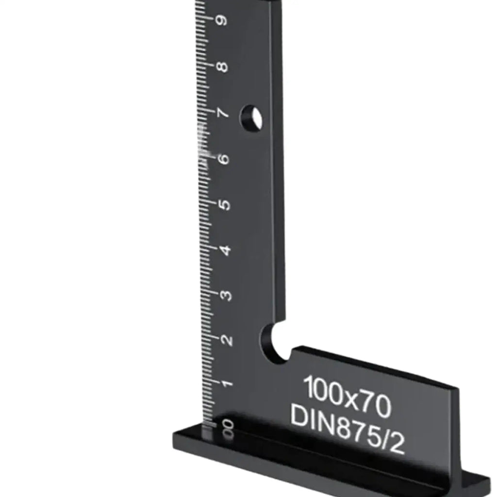 Metric Metal L Square Ruler High Precision Right Angle Measuring Tool for Machinist and Carpenter Applications